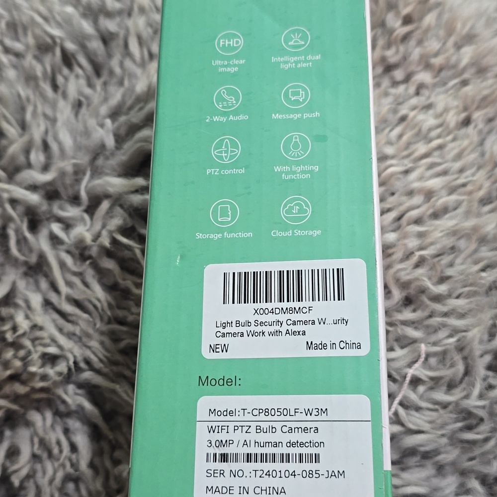 WiFi Smart Camera Bulb Socket Security Camera - White - Picture 3 of 5